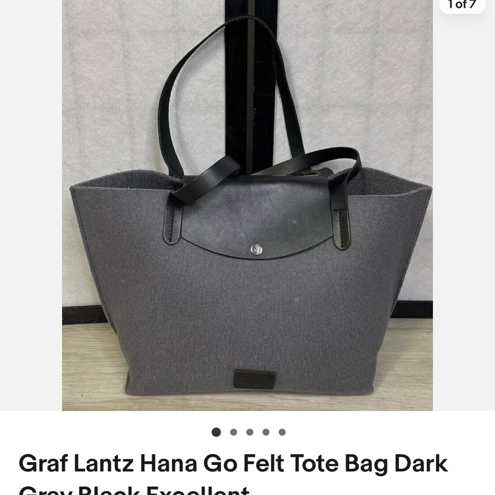 Graf Lantz Hana Go Felt Tote Bag Dark Gray